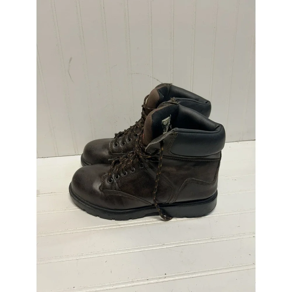 Brahama Boots Mens Size 8 Brown Steel Toe